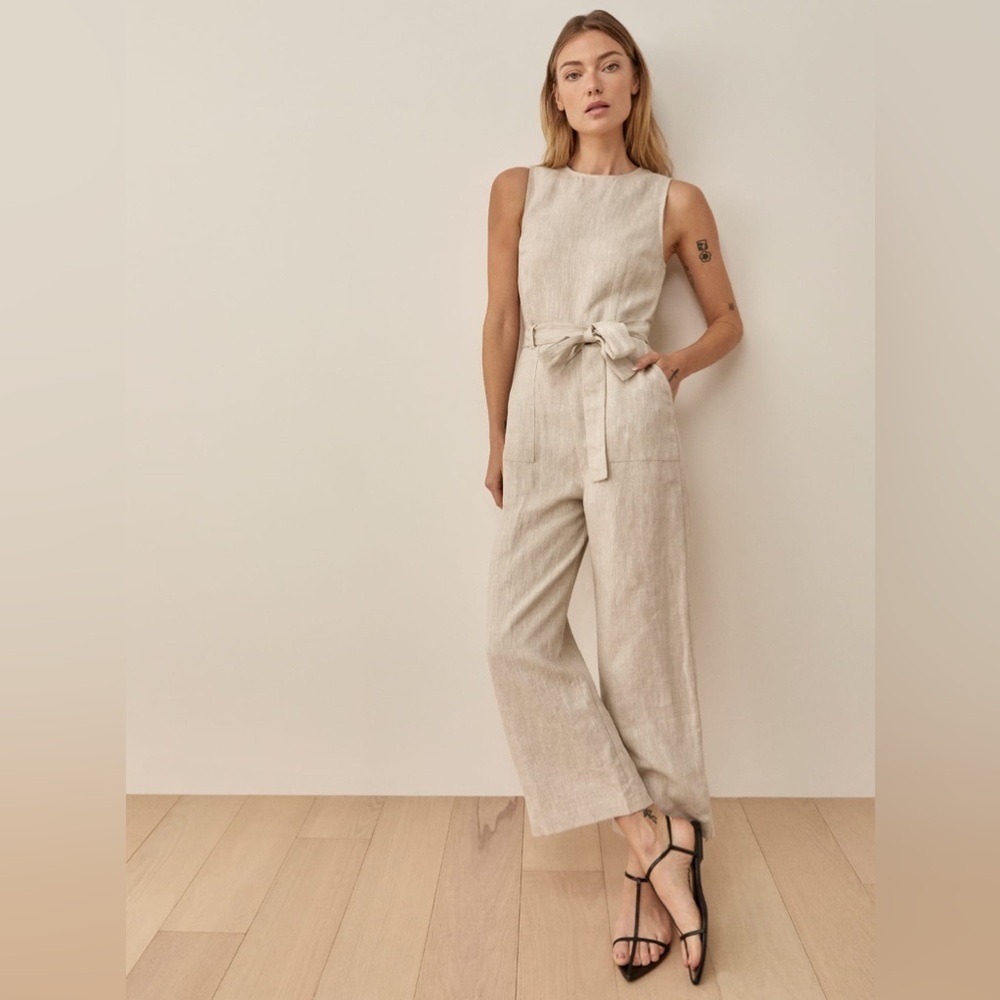 Reformation Cream Jumpsuit